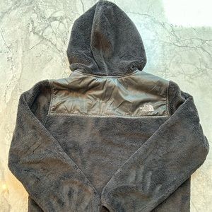 Black The North Face hooded fleece, size 18/XL